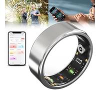 Smart Ring Health Tracker with Bluetooth 5.1, Heart Rate Monitor, Blood Oxygen Monitor, Body Temperature, Sleep Tracking, Compatible with iOS & Android