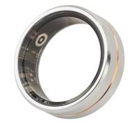Smart Ring, IP68 Waterproof Health Tracking Wearable, Recharge Ceramic Ring Universal, APP Remote Control Photo Function. Silver (8)