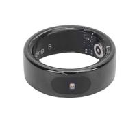Smart Ring Touch Control Body Temperature Message Monitoring MEGAMENTO Fitness Tracker Ring Support Multi Sports Modes 5ATM for Cycling (19.1 mm /