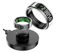 Smart Ring with Display Heart Rate Monitor Fitness Ring Step Counter Sleep Tracker Health Rings Calories Prayer Counting Fitness Tracker for Android iOS