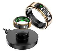 Smart Ring with Display Heart Rate Monitor Fitness Ring Step Counter Sleep Tracker Health Rings Calories Prayer Counting Fitness Tracker for Android iOS