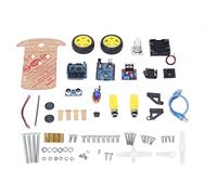 Smart Robot Car Chassis Kit 2WD Ultrasonic, Smart Robot Car Kit, PCB Material DIY Programmable Development Board with Motor MCU for Robotics