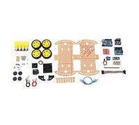 Smart Robot Car Chassis Kit, 4WD DIY Robot Car Platform, Tracking Motor Robot Car with Complete Accessories, Includes R3 Mainboard and V5.0 Expansion Board for Arduino Enthusiasts
