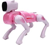 Smart Robot Dog Toy for Kids, Programmable Interactive Electronic Puppy with Voice, App Control, Walking Robotic Pet with Expression Lights, Dancing, STEM Educational, for Boys Girls (Pink)