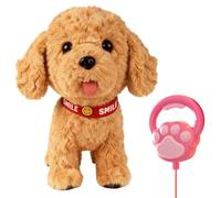 Smart Robot Dogs Realistic, Interactive Walking Plush Robots Dog Toys, Real Robot Dog with Leash Remote - Walking, Barking, Singing, Tail Wagging, Tongue & Licking Motion, Electronic Pet Gift for Kids