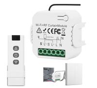 Smart Roller Shutter Switch, WLAN Roller Shutter Switch Module with 1 RF Remote Control, Alexa Roller Shutter Control with Tuya App, Smart Roller Shutter Control Compatible with Alexa Google for