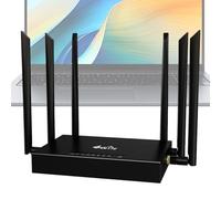 Smart Router with Unlimited Wireless Internet | 6 Antenna WiFi Router | with Satellite Internet for Phones, Laptops & TVs | Stable & High Connection