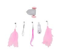 Smart Running Toy Car with Feathers, Type-C Rechargeable, Great for Cat Exercise, Silent Tires