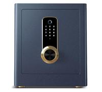 Smart Safe, Home Small Fingerprint Password Anti-theft All Steel WIFI Smart Safe for Home Office (Blue),Blue