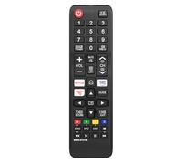 Smart Samsung Remote Controls For Smart Tv with Netflix, Prime Video, Rakuten Tv Buttons For All Samsung Tv Led Qled Uhd Frame Curved Solar Hdtv 3D 4K 8K Smart TVs, Universal Samsung Tv Remote (Black)