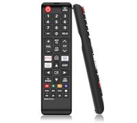 Smart Samsung Remote Controls For Smart Tv with Netflix, Prime Video, Rakuten Tv Buttons For All Samsung Tv Led Qled Uhd Frame Curved Solar Hdtv 3D 4K 8K Smart TVs,Universal Samsung Tv Remote (Black)