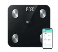 eufy Weighing Scales for Body Weight, Digital Bathroom Scales with Bluetooth, Body Fat Scales, 12 Measurements, Weight/Body Fat/BMI, Fitness Body Composition Analysis, Black, lbs/kg, Smart Scale A1