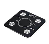 Smart Scale, Body Fat Scale with 24 Data Points, Digital Bathroom Scale for Weight, Body Fat, BMI, Muscle Mass, Rechargeable Type C, Tempered Glass, Black, App Sync, Whole Body Tracking for Home Use