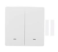 Smart Scene Switch 2 Way Wireless Controller, Flame Retardant PC Material, White - Long Transmission Distance, Easy Installation, Ideal for Home Automation