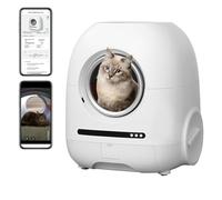 Smart Self-Cleaning Cat Litter Box with APP & Real-Time Video - 65L Automatic Tray with Ionic Deodorisation, Safe for Multi-Cat Households