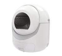 Smart Self-Cleaning Cat Litter Box with Small Brush, Automatic for Cats up to 22lbs with APP Control, Large Capacity & Low Noise, Suitable for Multi-Cat Households (White) 56.5 * 66cm(D*H)