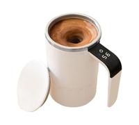 Smart Self Stirring Mug with Temperature Display,380ml Automatic Magnetic Mixing Cup, USB Rechargeable & Portable Automatic Mixing Cup for Coffee, Protein Shakes, Tea, Hot Chocolate