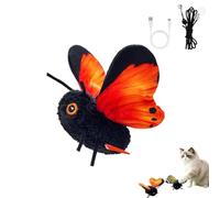 Smart Sensing Flapping Butterfly Toy Interactive Cat，C