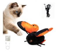 Smart Sensing Flapping Butterfly Toy, Realistic Wing Motion Encourages Stalking, USB-C Rechargeable Interactive Cat Toy for Indoor Cats, Soft Plush Body for Indoor Cats Self Play