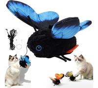 Smart Sensing Flapping Butterfly Toy, Rechargeable Realistic Flapping Butterfly Interactive Cat Toy Suction Cup Hanging, Rechargeable Cat Toy for Boredom Home Apartment Living Room (A#)