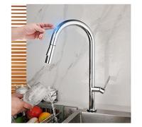 Smart Sensor Touch Kitchen Faucet, Brushed d Hot & Cold Water Mixer, Ch Pull-Out C for Bathroom & Kitchen Vani