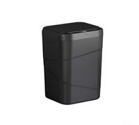 Smart Sensor Trash Can, Hands-Free Motion Detection Lid, Low Noise Dust-Proof Waste Bin for Kitchen Bathroom Office, 22x20x30.6cm(black)