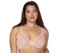 Smart & Sexy Sheer Mesh Demi Underwire Bra - Available in Single or 2-Pack, Flirty & Supportive, Blushing Rose (Mesh), 40C