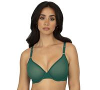 Smart & Sexy Sheer Mesh Demi Underwire Bra - Available in Single or 2-Pack, Flirty & Supportive, Green, 40E
