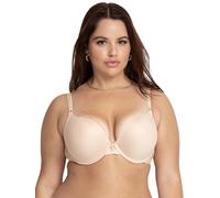 Smart & Sexy Women's Maximum Cleavage Underwire Push Up Bra, Available in Single and 2 Packs, Buff with Lace Wings, 36 B