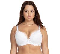 Smart & Sexy Women's Maximum Cleavage Underwire Push Up Bra, White, 38 B