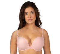 Smart & Sexy Women's Maximum Cleavage Underwire Push Up Bra, Blushing Rose (Mesh), 34A