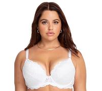 Smart & Sexy Women's Maximum Cleavage Underwire Push Up Bra, White, 34A