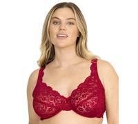 Smart & Sexy Women's Plus Size Curvy Signature Lace Unlined Underwire Bra with Added Support - red - 40E