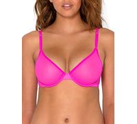 Smart & Sexy Women's Sheer Demi Underwire Bra, Electric Pink (Mesh), D