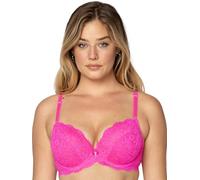 Smart & Sexy Women's Signature Lace Unlined Underwire Bra, Sheer, Pink, 42 DD