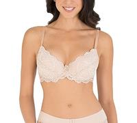 Smart & Sexy Women's Signature Lace Push Up Bra-Perfect for Seeking Effortless Style and Comfort, Semi-Sheer, in The Buff, 38D