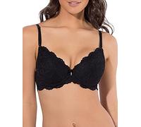 Smart & Sexy Women's Signature Lace Push-up Bra, Sheer, Black, 42C