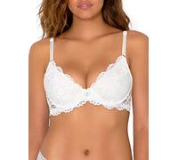 Smart & Sexy Women's Signature Lace Unlined Underwire Bra, Sheer, White Ck, 34C