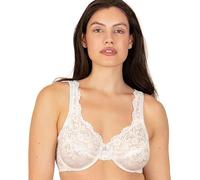 Smart & Sexy Women's Signature Lace Unlined Underwire Bra, White, 40DDD