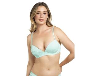 Smart & Sexy Women's Standard Swim Convertible Push-Up Bikini Top Swimwear Secret Line, Mint Chip, 38C