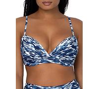 Smart & Sexy Women's Swim Secret Convertible Push-up Bikini Top, Fluid Fantasy Print, 34A