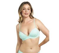 Smart & Sexy Women's Swim Convertible Push-up Bikini Top Swimwear Secret Line, Mint Chip, 32C