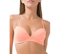 Smart & Sexy Women's Swim Convertible Push-up Bikini Top Swimwear Secret Line, Peach Luster, 36D