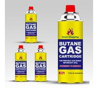 SMART SHOPPING Multipurpose Portable Camping Gas Canister - Refill Bottles Butane Gas Canisters for Camping Stove, BBQ, Blowtorch, Heater, Weed Burner & Cooker Pack of 4