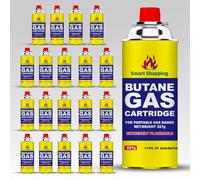 SMART SHOPPING Multipurpose Portable Camping Gas Canister - Refill Bottles Butane Gas Canisters for Camping Stove, BBQ, Blowtorch, Heater, Weed Burner & Cooker Pack of 20