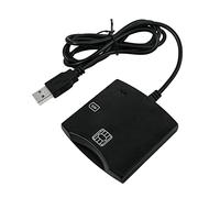 Smart SIM Card Reader Writer: EMV Reader Writer Programmer DOD Military USB ISO7816 Contact Common Access CAC Card Reader + SDK Kit - Credit Card Reader with Mac OS, Win, Linux (Black)