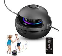 Smart Skipping Rope Kids,Cordless Skipping Ropes Machine for Adults,Bluetooth Music,1-10 Speed,Remote and Colored Breathing Light,kids Gym Equipment for Youth, Family Games (Black)