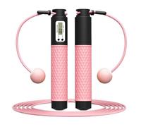 Smart Skipping Rope with LCD Counter - 2-in-1 Cordless & Speed Jump Rope, Adjustable for Adults & Kids, Home Gym Cardio Workout for Fitness & Fat Burn(Pink)