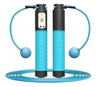 Smart Skipping Rope with LCD Counter - 2-in-1 Cordless & Speed Jump Rope, Adjustable for Adults & Kids, Home Gym Cardio Workout for Fitness & Fat Burn (Blue)