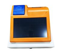 Smart Small Cash Register, 11-inch Touch Screen English Fast Food Milk Tea Electronic Cash Register Checkout Counter Equipment(Oranje)